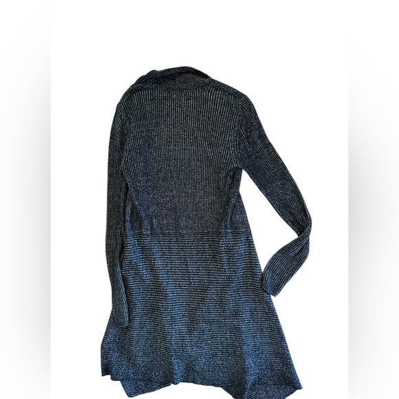 CABI Cloak Cardigan Long Duster Sweater Black Gray 3530 Medium NWOT - Picture 2 of 6